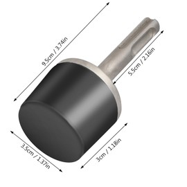 Powered Rubber Hammer with Handle, Rubber Mallet Hammer Ideal for Tile Laying Carpentry Plumbing and Camping Power Tool Attachment for Electric Drill Tent Stakes and Flooring