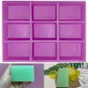 Molde rectangular de silicona para jabón de 4 onzas, moldes