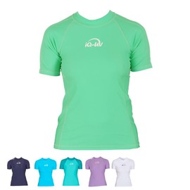 iQ-UV IQ Company Women's Short-Sleeved Shirt UV Protection Clothing Water Snorkelling Recycled, Green