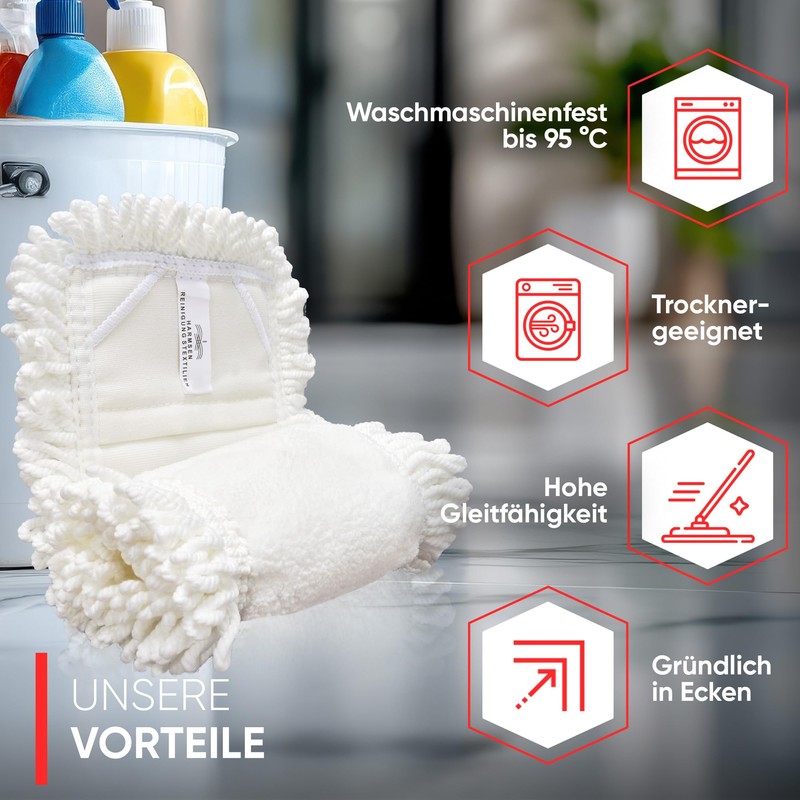Wowtowelz Mop Cover, Floor Mop Cover, Ideal for Corners, Joints