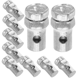 GRIRIW 10pcs Go Kart Kit Throttle Brake Cable Ends for Motorcycles Scooters and Atvs Durable Crimp Ends for Enhanced Stability and Versatile Applications