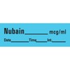 PDC Healthcare AN-28 "Nubain Mcg/mL" Removable Anesthesia Tape with Date,