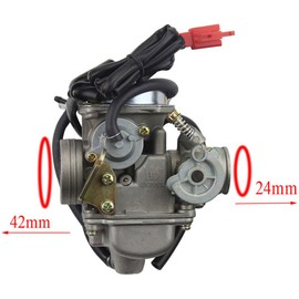 GOOFIT PD24J Carburetor 24mm Carb for 4 Stroke GY6 125cc 150cc ATV Go Karts Motorcycle Scooter Mopeds 152QMJ 157QMJ Engine