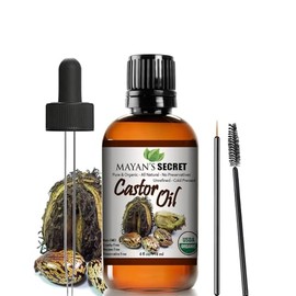 Mayan's Secret Aceite De Ricino Orgánico Certificado Por: Aceite Nutritivo Y Fortalecedor Para El Cabello Y La Piel.