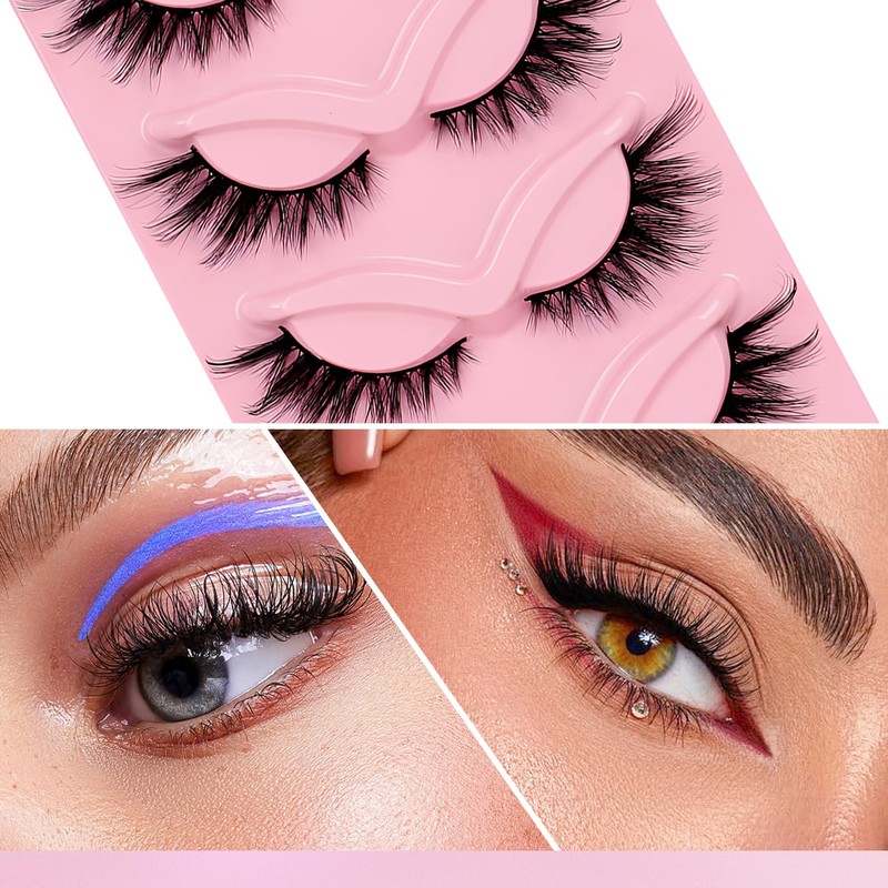 WALWAL Fox False Eyelashes - Natural Curly 3D Volume Fake