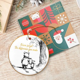 GAUDORA Thank You Gifts for Women Men - Gold-Trimmed Ornaments for Tree - Christmas Birthday Farewell Thank You Teacher Appreciation Gifts for Coworkers Nurse Boss Friend, Retirement Gift for Woman