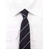 Michi Kolondon Brand Necktie, 100% Silk, Jacquard Woven, Plaid Pattern,
