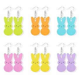 Easter Earrings Gifts for Women Easter Basket Stuffers Cute Bunny Rabbit Egg Basket Carrot Peeps Earrings Spring Holiday Earrings Easter Day Gifts Easter Outfit Dresses for Women