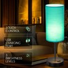 Gugsey Table Lamp with USB Port - Teal Desk Lamp,