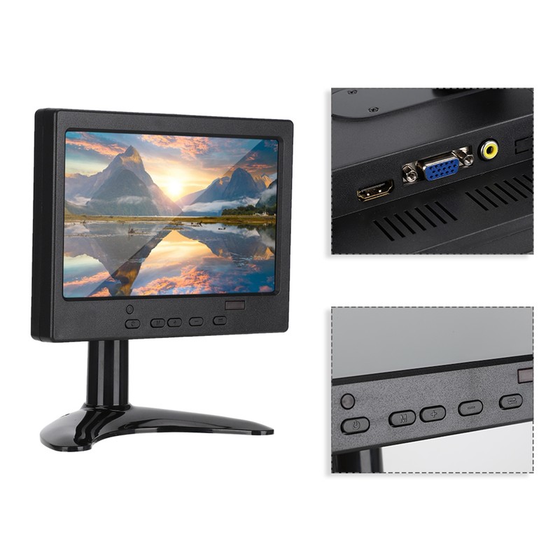 7in 1024x600 Resolution 16:9 Multifunction Display Monitor for HDMI /
