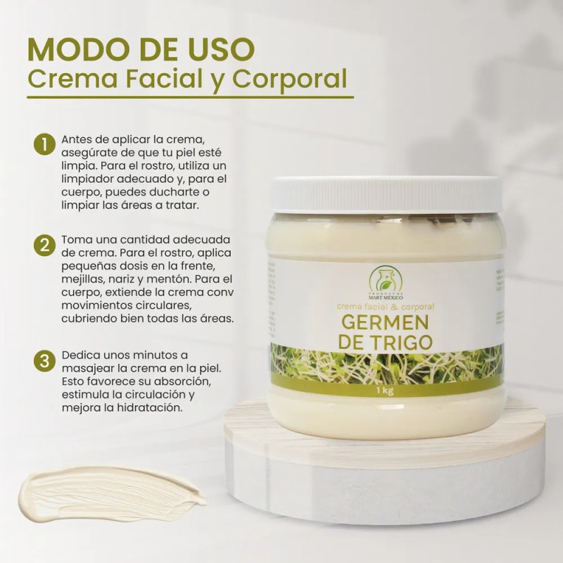 Crema Facial Productos Mart Mexico Hidratante Germen de Trigo Libre