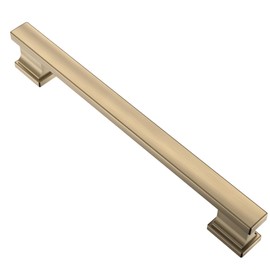 Alzassbg 15 Pack Brushed Antique Brass Cabinet Pulls, 6-1/4 Inch(160mm) Hole Centers Kitchen Cabinet Handles for Cabinets and Drawers AL3061AB