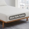 DAPU Fitted Sheet Linen Cotton Bed Sheet (Beige, 100 x