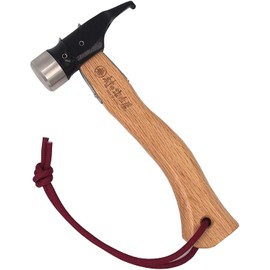 ELLISSE, Forged and Hardened Peg Hammer, Ellise Stake Ultimate Hammer, Short, Made in Japan (Stainless Steel Head x Black)