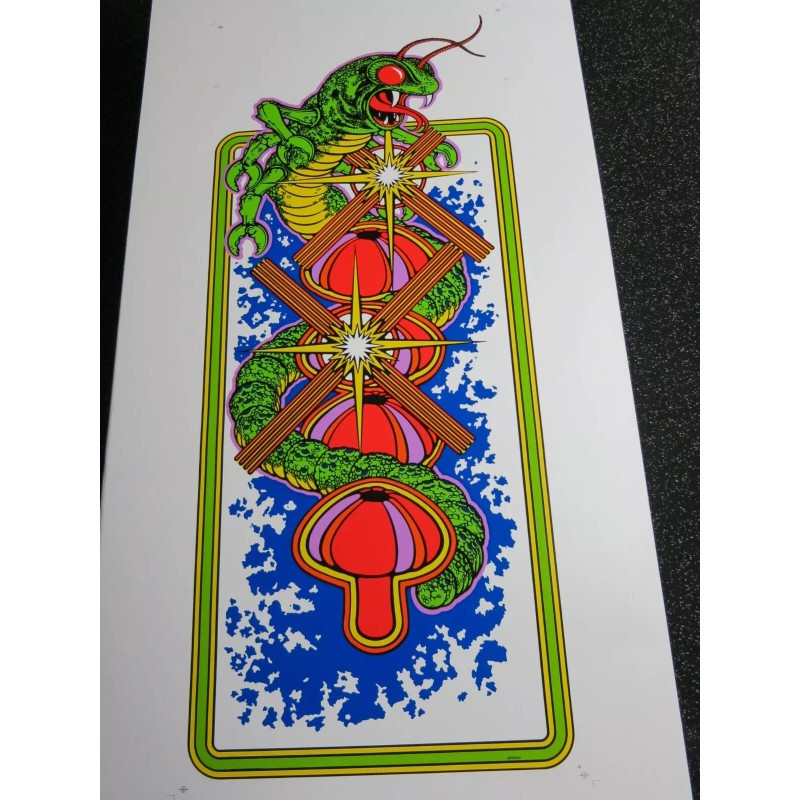 Atari CENTIPEDE CABARET MINI side art - printed using the