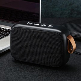 VBESTLIFE Small Bluetooth Speaker, Portable Handheld Speaker in Pocket Size, Supports U Disk Memory Card, Wireless Speaker for Travel, Room, Laptop Tablet (Black)
