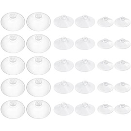 Pawfly 30 Pack Suction Cups for Glass, Small Rubber Suction Cups for Home Kitchen Bathroom Organization Christmas Decoration Window (Assorted Sizes 0.8 & 1.2 & 2.2 Inch)