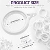 WCIC Pack of 32 Curtain Hooks Plastic Curtain Rings Shower