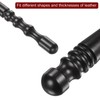 sourcing map 2pcs Leather Edge Burnisher Tool 2 Type Black