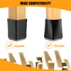 16 Pcs Square Chair Leg Protectors - Caps to Protect