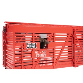 Bachmann Trains - 40' Animated Stock Car - Frisco #47667 with Cattle - HO Scale