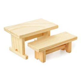 Banc et table en bois