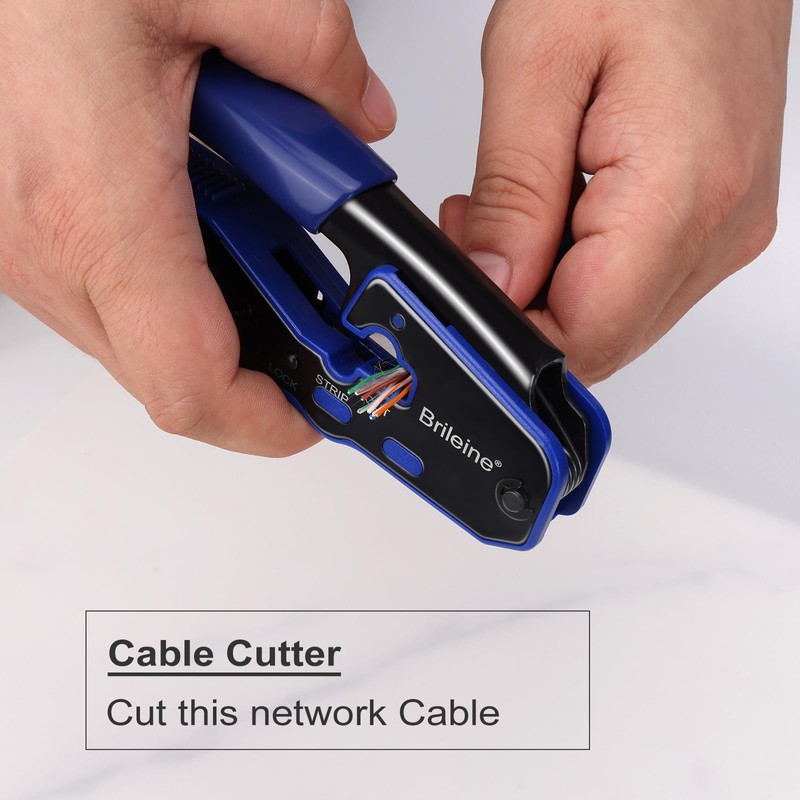 Brileine RJ45 Crimping Tool Set Cat5e Cat6 Crimping Tool Set