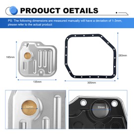 Automatic Transmission Filter Oil Pan Gasket Kit for Toyota Yaris Corolla Strainer 35330-0W021 and O Ring 90301-32015.