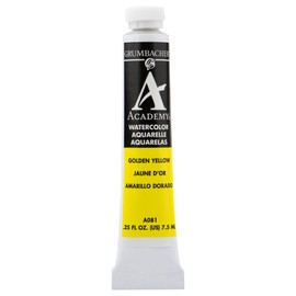 Grumbacher Academy Watercolor Paint, 7.5ml/0.25 Ounce, Golden Yellow (A081)