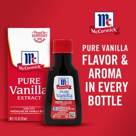 McCormick Vanilla Extract, Pure, Gluten Free, Non-GMO, Made with Madagascar Vanilla Beans, 1 fl oz