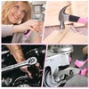FASTPRO 198-Piece Pink Tool Set, Household Repairing Tool Set with