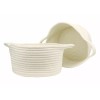 Orino 2pcs White Cotton Rope Storage Baskets with Handle Soft