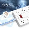 SMNICE Power Strip with USB,Surge Protector Flat Plug with 8