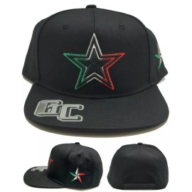 GC Mexico Cowboys New Custom GC Dallas Red Green Star Black Era Snapback Hat Cap