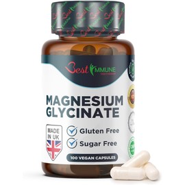 Magnesium Glycinate 500mg Supplement - High Strength Magnesium for Maximum Absorption Bioavailability, Balanced Formula for Energy Wellness, Ideal for Men Women 100 Capsules for 100 Days Supply