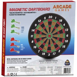 Arcade Magnetic Dartboard Game for Kids, Adults & Family, 16-inch