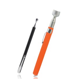 Telescopic Magnet, Pack of 2 Stainless Steel Telescopic Rod, Flexible Telescopic Magnetic Rod, Extendable Telescopic Magnetic Lifter, Rod Magnet for Screws, Nuts, Keys, Metal Parts