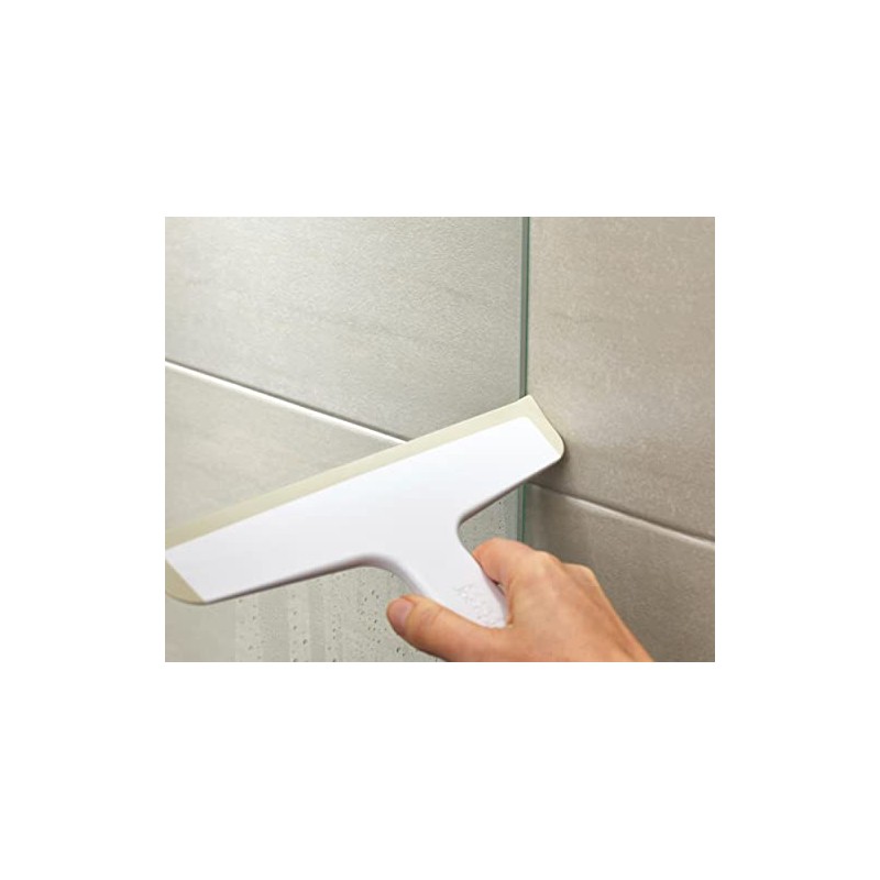 Joseph Joseph Duo Slimline Shower Squeegee with Suction-Cup Holder, Shower