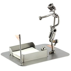 Steelman24 I Nuts and bolts sculpture Soccer With Desk Equipment I Handmade ornaments I Made in Germany I I Metal figurine