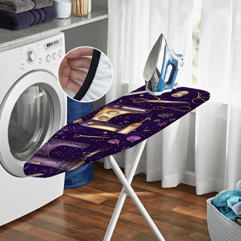 Nuxovilar Purple Sewing Machine Ironing Board Cover,15 * 54inch,Fit Most