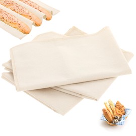 3Pcs Proofing Cloth for Bread Baking 14x18 Inch Tea Towels for Baking Sourdough Flour Sack Towels for Bread Proofing Bread Towelfor Dough, Baguettes, Bread, Pastries, Homemade Bread (Beige)