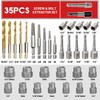 UYECOVE 35Pcs Screw Bolt Extractor Set, Left Hand Drill Bit