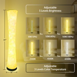 Glveaoui Floor Lamp, Floor Lamps for Living Room, Floor lamp for Bedroom, Standing lamp, RGB Color Changing, Music Sync, APP Remote Control, 61'' Standing Lamp for Living Room (61")