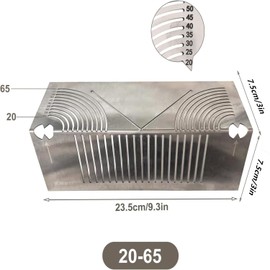 Stainless Steel Folding Ruler, Portable Multi Ruler, Measuring Tools, Folding Ruler, Multi-Measuring Ruler, Special Shaped Measurement, Movable Multi Ruler, Multifunctional Tool, Adjustable (20-65 mm