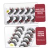 Healeved 5 Pairs 3d False Eyelashes Fluffy Colorful Natural Lashes