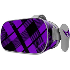 Decal Style Skin Wrap Compatible with Oculus Go Headset - Purple Plaid (Oculus NOT Included)