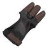 Archery Glove Finger Tab Accessories Three Finger Guard PU Leather
