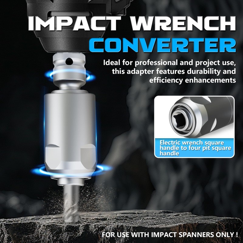 GSTK adapter for converting impact wrenches to electric hammers, square