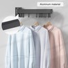 SWAWIS Clothes Airer Wall Mounted Clothes Rail 120 cm Extendable