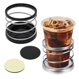 Wkmamo Wkmamo 2 Stck Universeller Kaffeebecherhalter, Auto Getr?nkehalter,Auto Flaschenhalter Cupholder, Multifunktionaler KFZ Metall Becherhalter Dosenhalter, Federstahldraht Getr?nke Halter